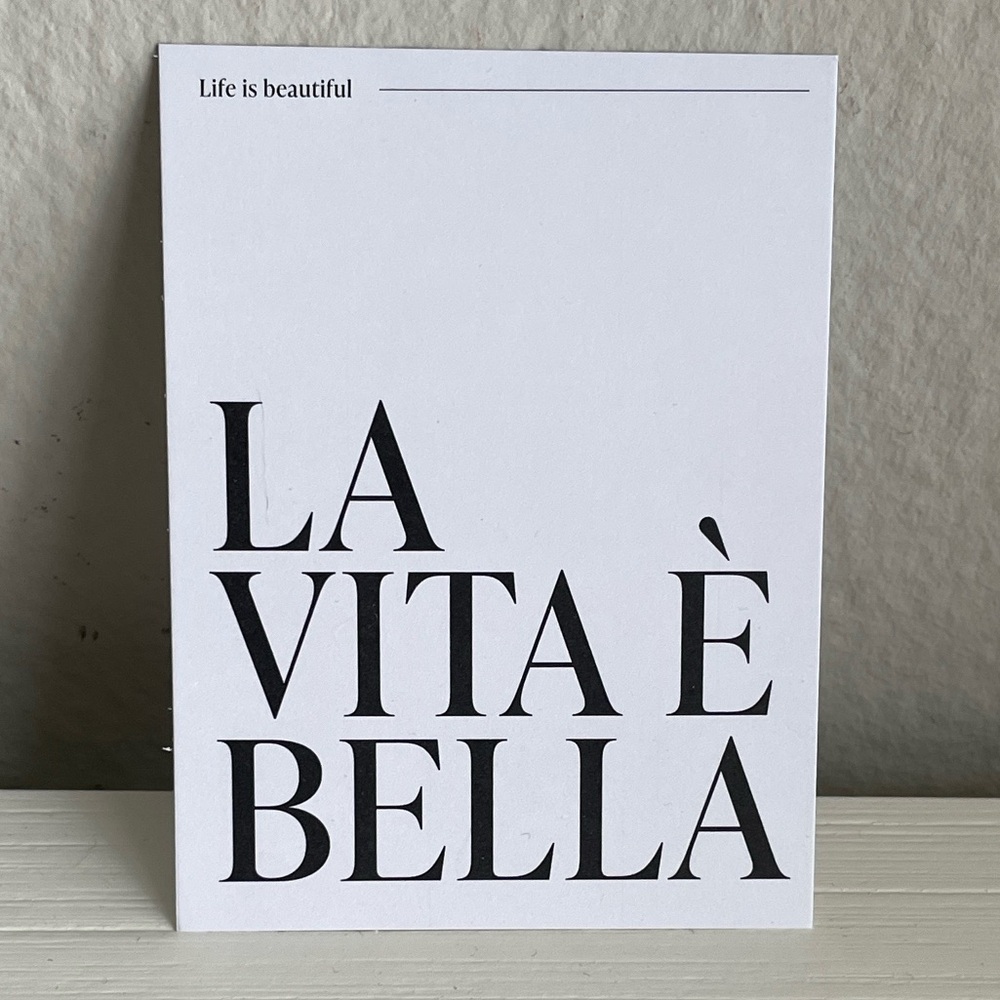 Cloth & Paper Life is Beautiful Journal Card